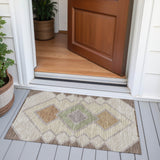 Addison Chantille ACN2111 Geometric Machine Made Transitional Brown Rug
