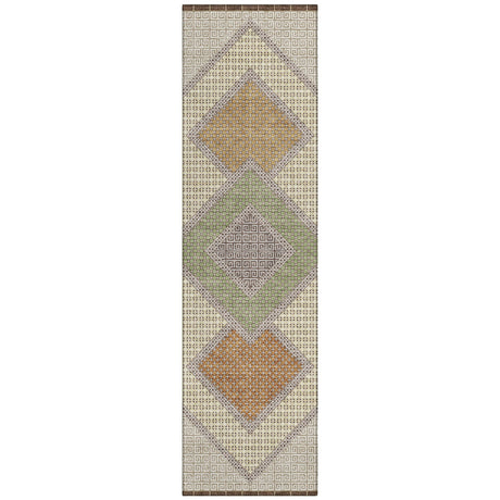 Addison Chantille ACN2111 Geometric Machine Made Transitional Brown Rug