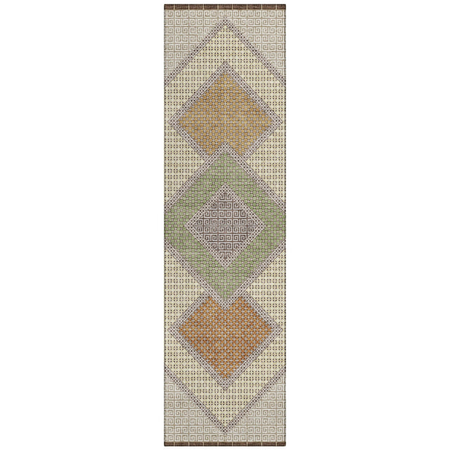 Addison Chantille ACN2111 Geometric Machine Made Transitional Brown Rug