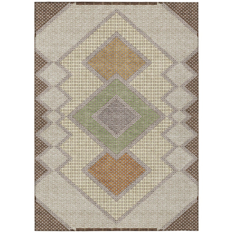 Addison Chantille ACN2111 Geometric Machine Made Transitional Brown Rug