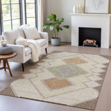 Addison Chantille ACN2111 Geometric Machine Made Transitional Brown Rug