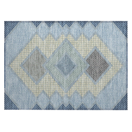 Addison Chantille ACN2111 Geometric Machine Made Transitional Denim Rug