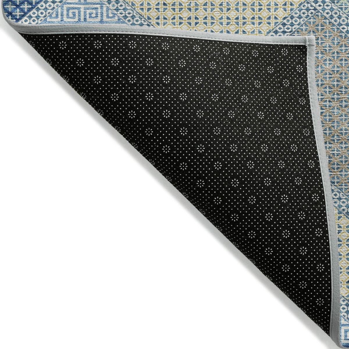 Addison Chantille ACN2111 Geometric Machine Made Transitional Denim Rug