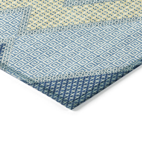 Addison Chantille ACN2111 Geometric Machine Made Transitional Denim Rug