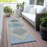 Addison Chantille ACN2111 Geometric Machine Made Transitional Denim Rug
