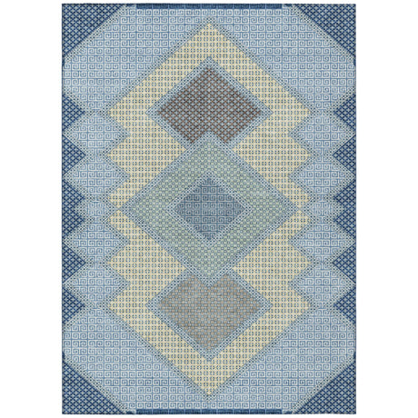 Addison Chantille ACN2111 Geometric Machine Made Transitional Denim Rug