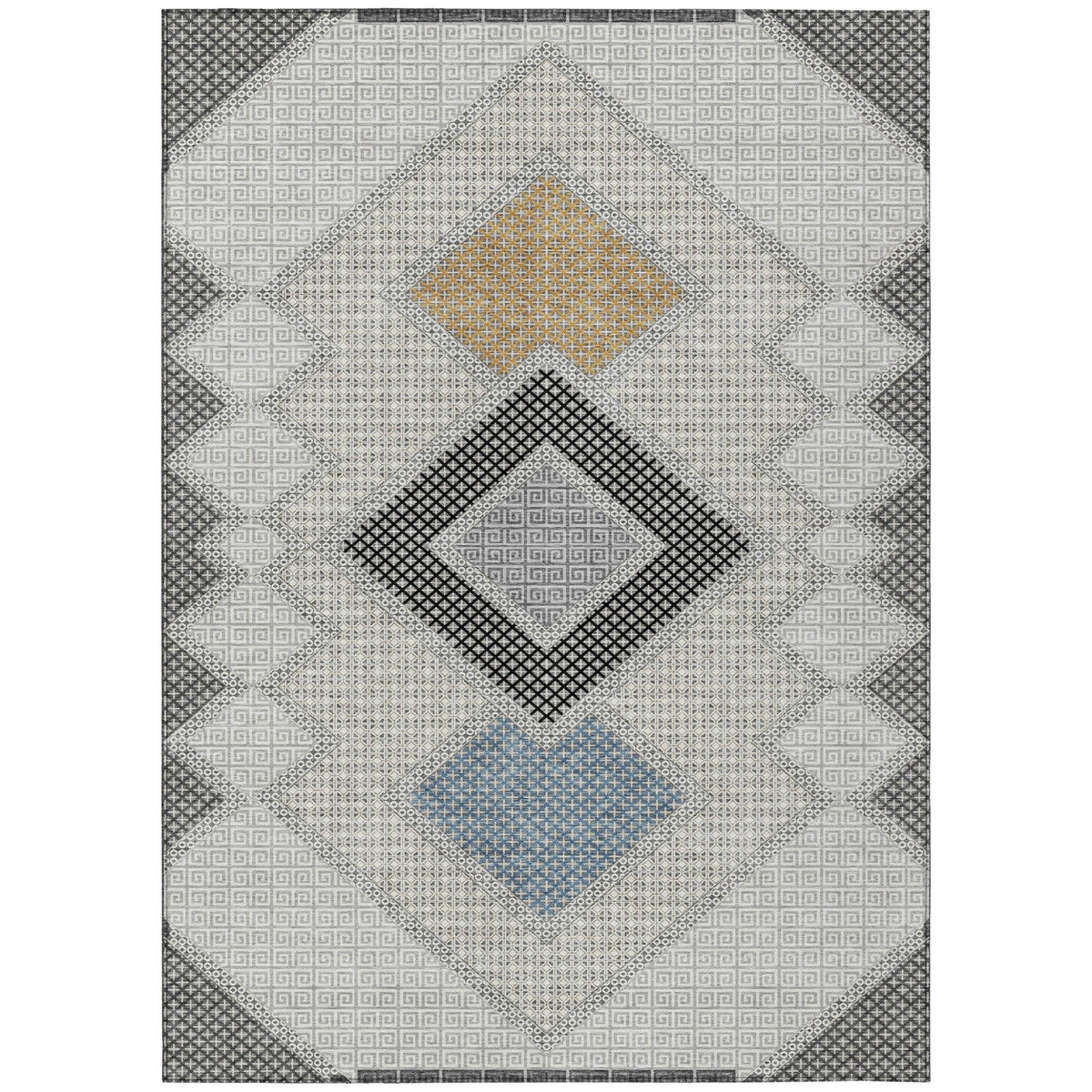 Addison Chantille ACN2111 Geometric Machine Made Transitional Gray Rug