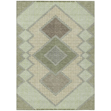 Addison Chantille ACN2111 Geometric Machine Made Transitional Green Rug