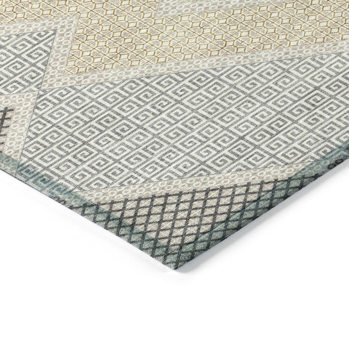 Addison Chantille ACN2111 Geometric Machine Made Transitional Pewter Rug