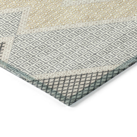 Addison Chantille ACN2111 Geometric Machine Made Transitional Pewter Rug