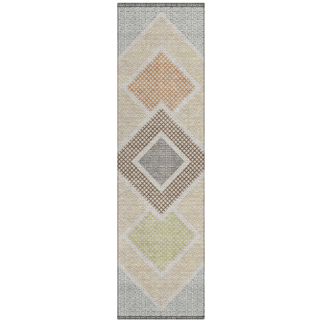 Addison Chantille ACN2111 Geometric Machine Made Transitional Pewter Rug