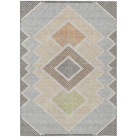 Addison Chantille ACN2111 Geometric Machine Made Transitional Pewter Rug