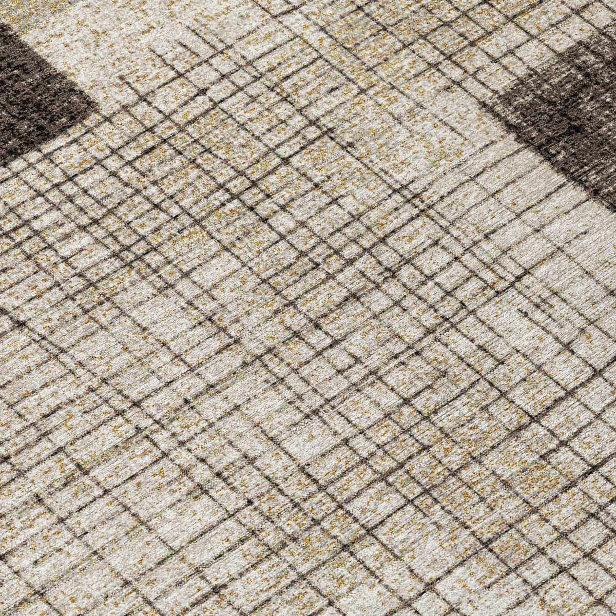 Addison Chantille ACN2112 Geometric Machine Made Transitional Brown Rug