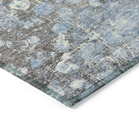 Addison Chantille ACN2113 Abstract Machine Made Transitional Blue Rug