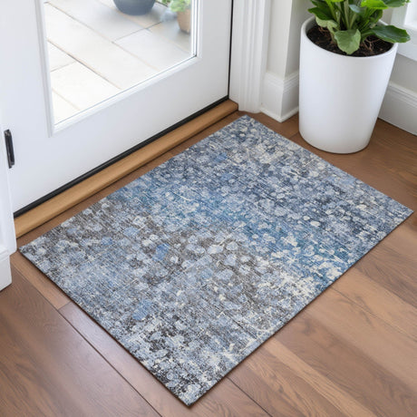 Addison Chantille ACN2113 Abstract Machine Made Transitional Blue Rug