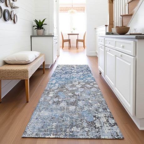 Addison Chantille ACN2113 Abstract Machine Made Transitional Blue Rug
