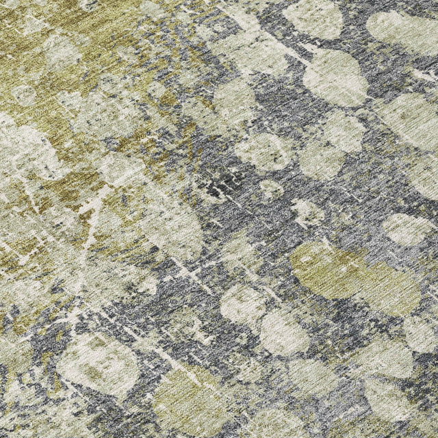 Addison Chantille ACN2113 Abstract Machine Made Transitional Olive Rug