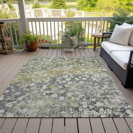 Addison Chantille ACN2113 Abstract Machine Made Transitional Olive Rug