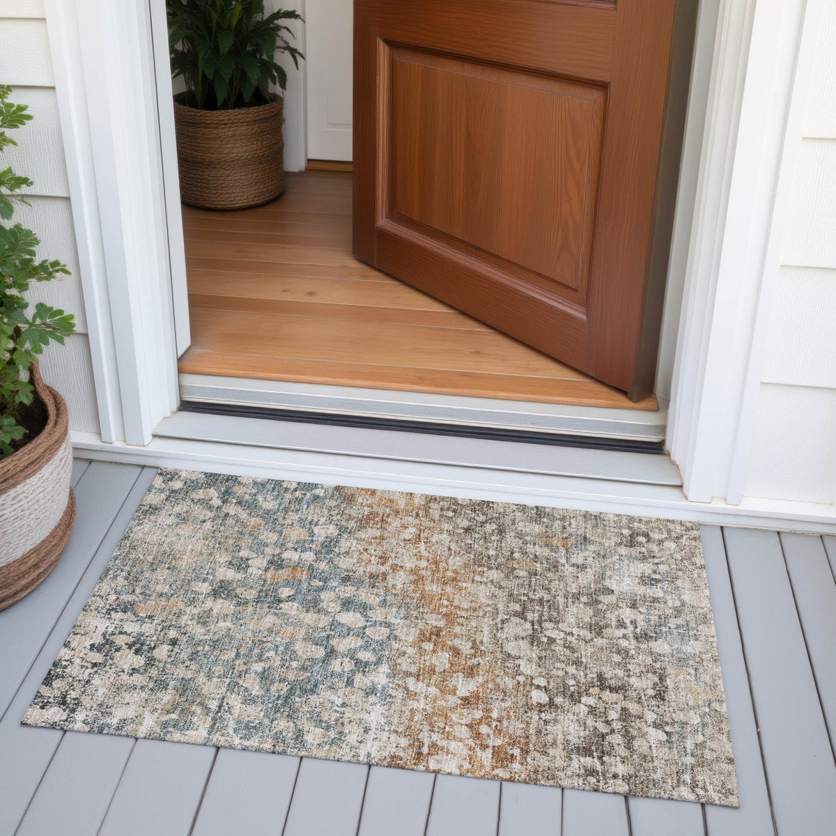 Addison Chantille ACN2113 Abstract Machine Made Transitional Putty Rug