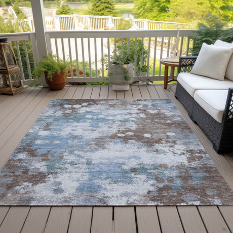 Addison Chantille ACN2114 Abstract Machine Made Transitional Brown Rug