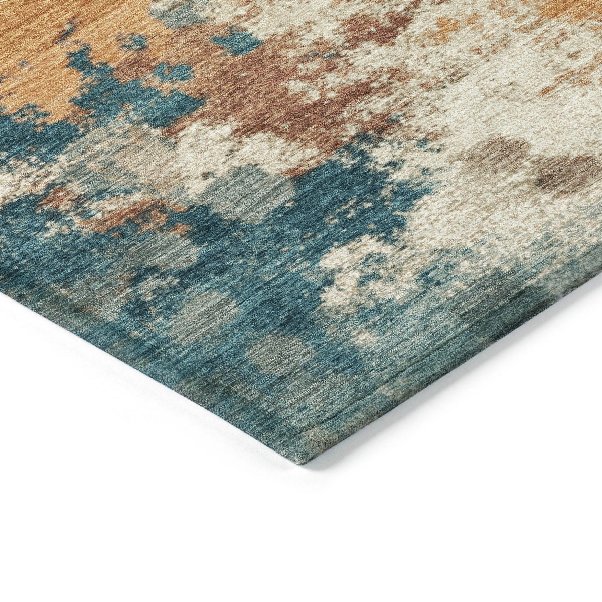 Addison Chantille ACN2114 Abstract Machine Made Transitional Teal Rug