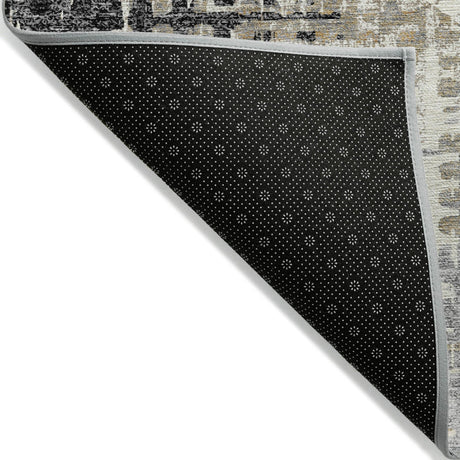 Addison Chantille ACN2116 Geometric Machine Made Transitional Black Rug