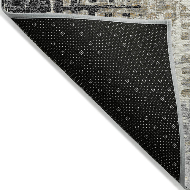Addison Chantille ACN2116 Geometric Machine Made Transitional Black Rug