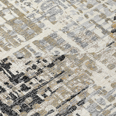 Addison Chantille ACN2116 Geometric Machine Made Transitional Black Rug