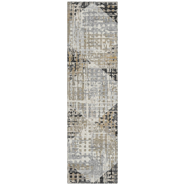 Addison Chantille ACN2116 Geometric Machine Made Transitional Black Rug