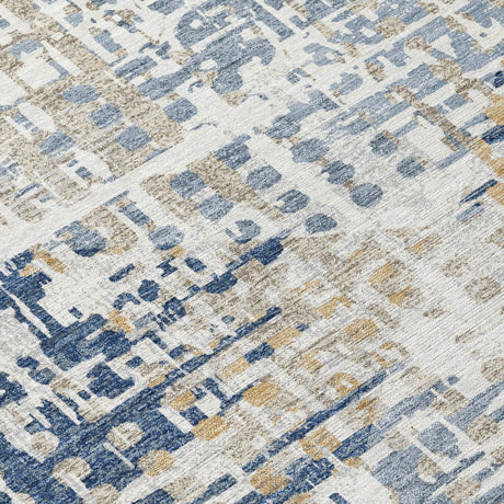 Addison Chantille ACN2116 Geometric Machine Made Transitional Navy Rug