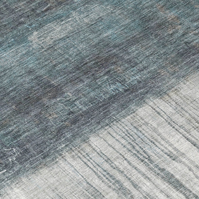 Addison Chantille ACN2118 Abstract Machine Made Transitional Blue Rug