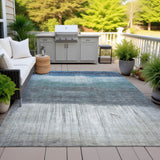 Addison Chantille ACN2118 Abstract Machine Made Transitional Blue Rug