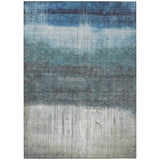 Addison Chantille ACN2118 Abstract Machine Made Transitional Blue Rug