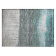 Addison Chantille ACN2118 Abstract Machine Made Transitional Teal Rug