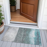 Addison Chantille ACN2118 Abstract Machine Made Transitional Teal Rug