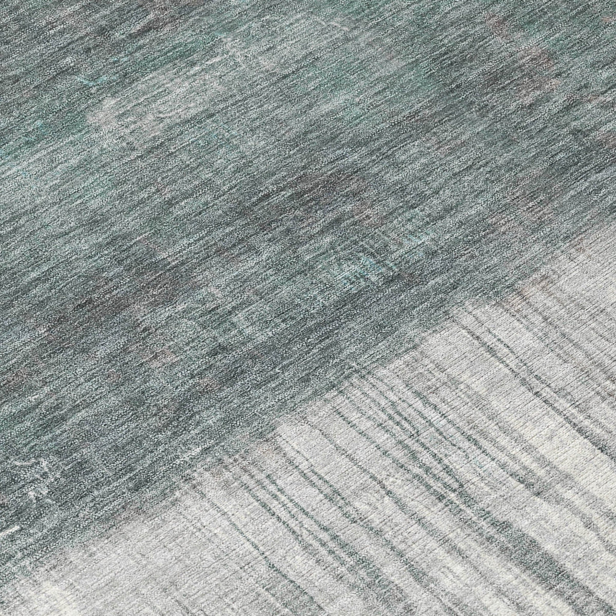 Addison Chantille ACN2118 Abstract Machine Made Transitional Teal Rug