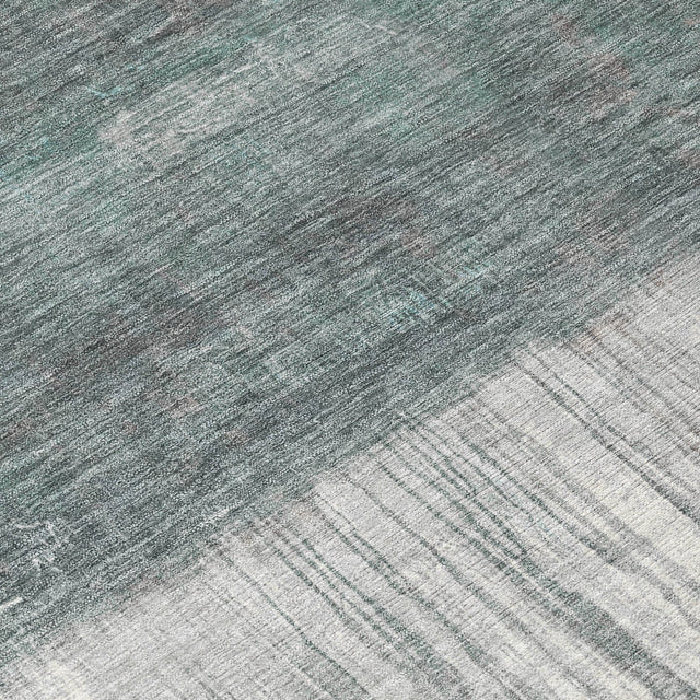 Addison Chantille ACN2118 Abstract Machine Made Transitional Teal Rug