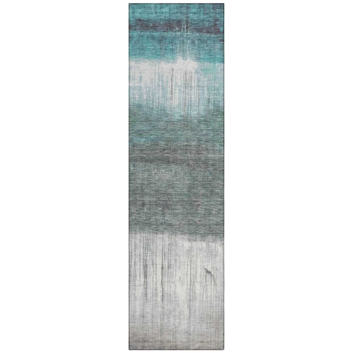 Addison Chantille ACN2118 Abstract Machine Made Transitional Teal Rug