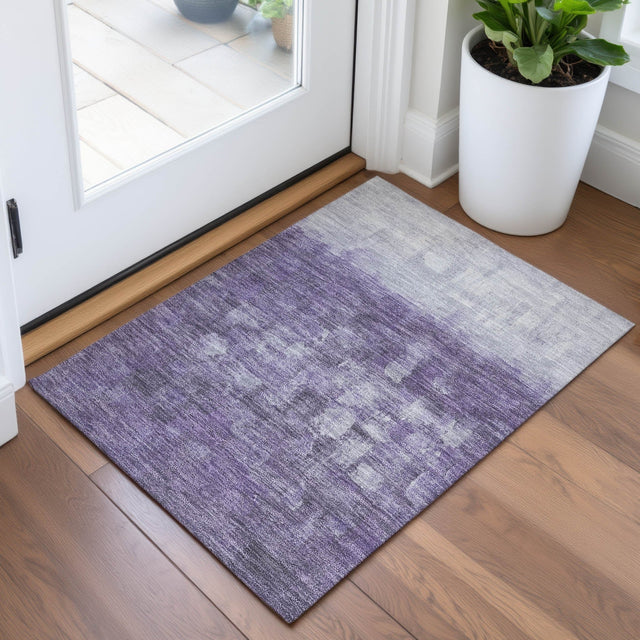 Addison Chantille ACN2119 Abstract Machine Made Transitional Purple Rug