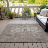 Addison Chantille ACN2119 Abstract Machine Made Transitional Taupe Rug