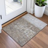 Addison Chantille ACN2119 Abstract Machine Made Transitional Taupe Rug