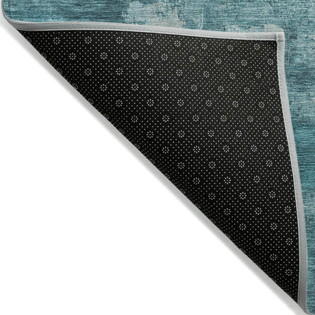 Addison Chantille ACN2119 Abstract Machine Made Transitional Teal Rug