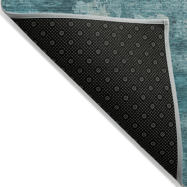 Addison Chantille ACN2119 Abstract Machine Made Transitional Teal Rug
