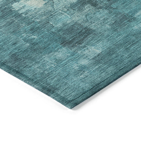 Addison Chantille ACN2119 Abstract Machine Made Transitional Teal Rug