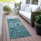 Addison Chantille ACN2119 Abstract Machine Made Transitional Teal Rug