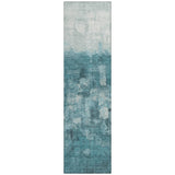 Addison Chantille ACN2119 Abstract Machine Made Transitional Teal Rug