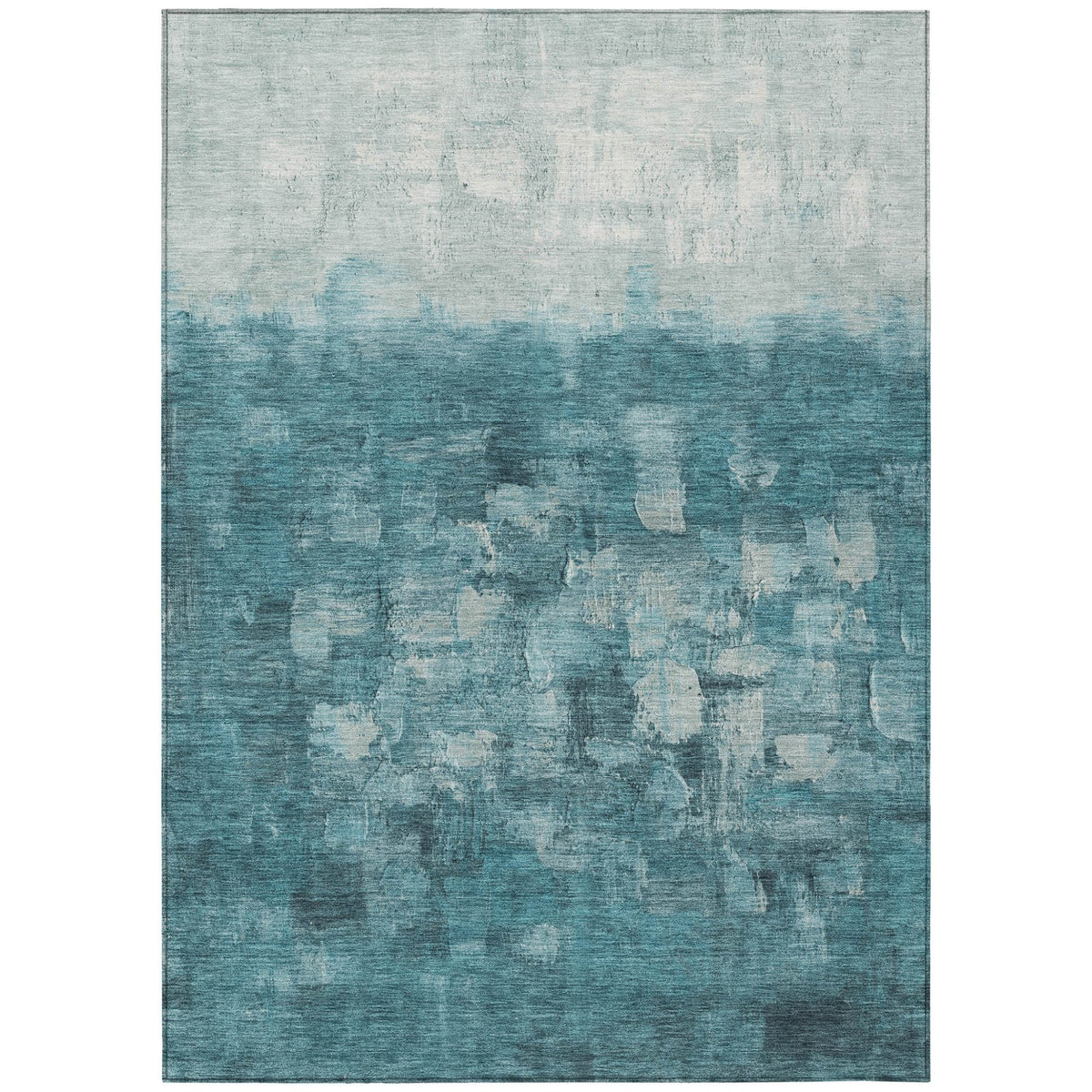 Addison Chantille ACN2119 Abstract Machine Made Transitional Teal Rug