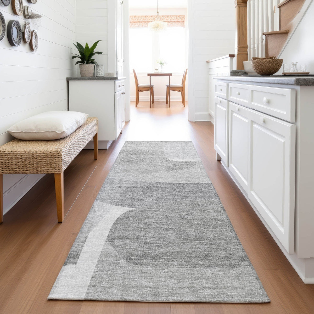 Addison Chantille ACN2121 Blocks Machine Made Transitional Linen Rug