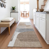 Addison Chantille ACN2121 Blocks Machine Made Transitional Mocha Rug