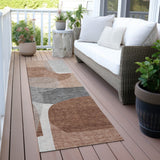 Addison Chantille ACN2121 Blocks Machine Made Transitional Paprika Rug